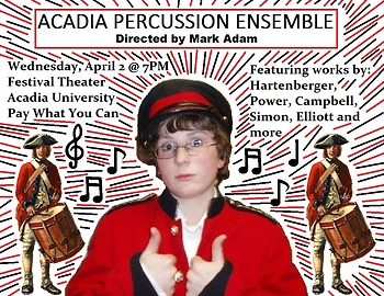 Poster for Acadia Percussion Ensemble