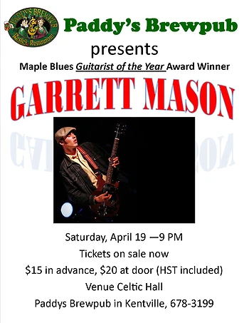 Poster for Garrett Mason Blues Band