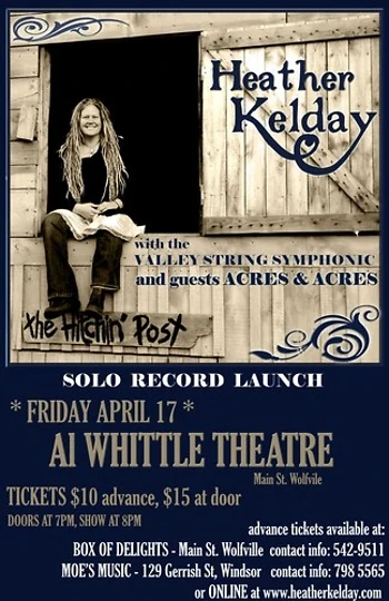 Poster for Heather Kelday - CD Release