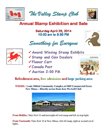 Poster for Valley Stamp Club Exhibition & Sale