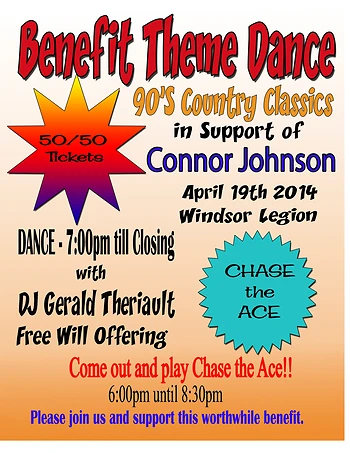 Poster for Connor Johnson Benefit