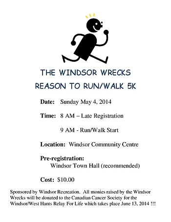 Poster for Windsor Wrecks Reason to Run / Walk
