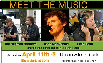 Poster for Singer Songwriter Evening