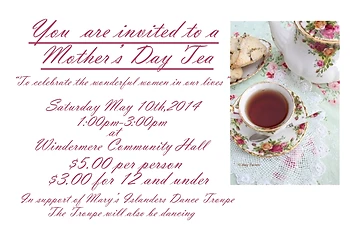 Poster for Mother's Day Tea