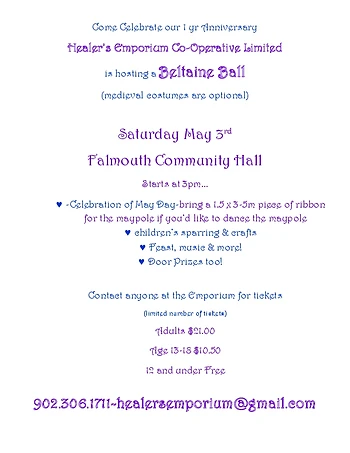 Poster for Beltaine Ball