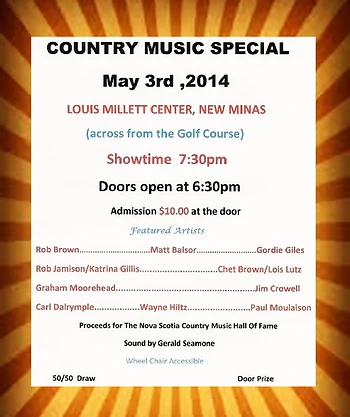 Poster for Country Music Special Fundraiser