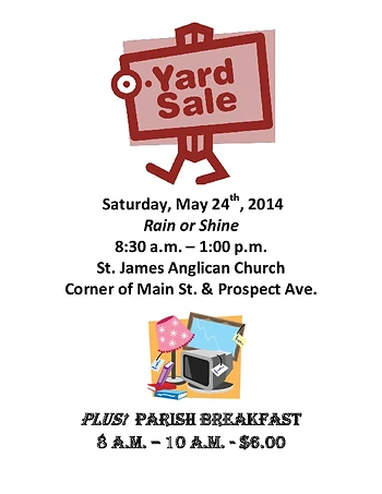 Poster for Yard Sale & Parish Breakfast