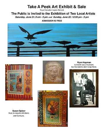 Poster for Take A Peek Art Exhibit & Sale