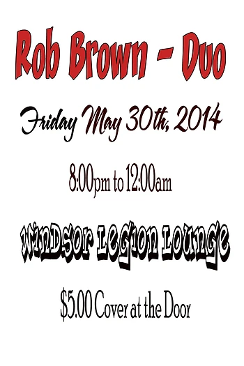 Poster for Rob Brown - Duo