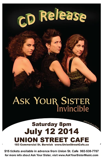 Poster for Ask your Sister CD Release