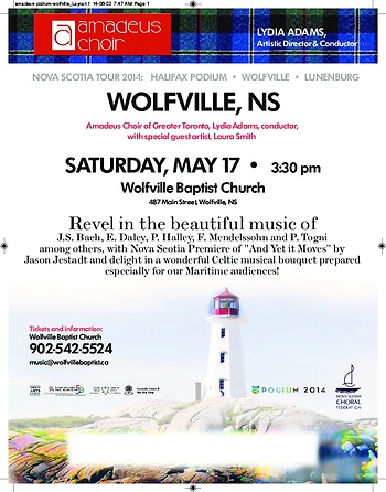 Poster for Laura Smith and Amadeus Choir