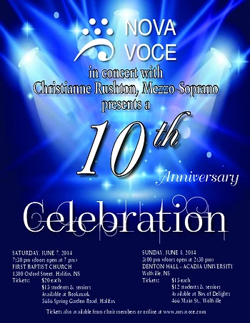 Poster for Nova Voce Concert