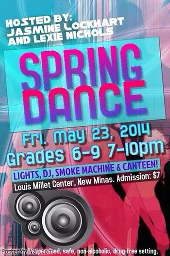 Poster for Teen Spring Dance!