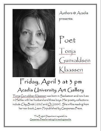 Poster for Lean-To Book Reading