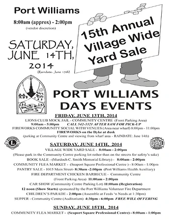 Poster for Port Williams Days