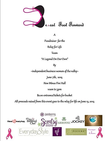 Poster for Breast Foot Forward Fundraiser