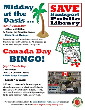 Poster for Canada Day BINGO!