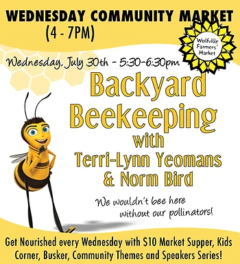 Poster for Community Supper & Backyard Beekeeping