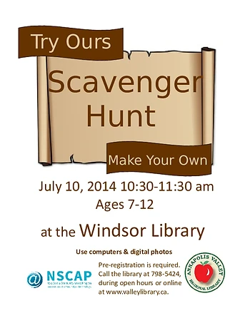 Poster for Digital Photo Scavenger Hunt