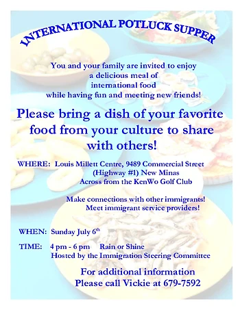 Poster for International Potluck