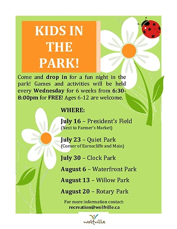 Poster for Kids in the Park!