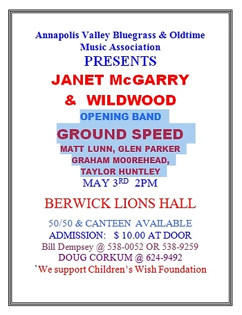 Poster for Janet McGarry & Wildwood