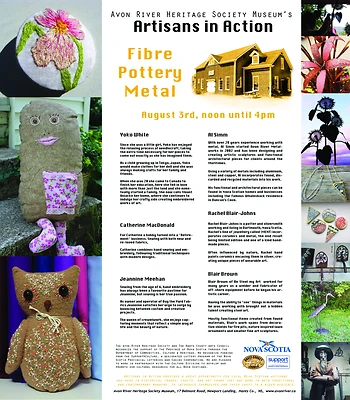 Poster for Artisan in Action - Fibre/Pottery/Metal