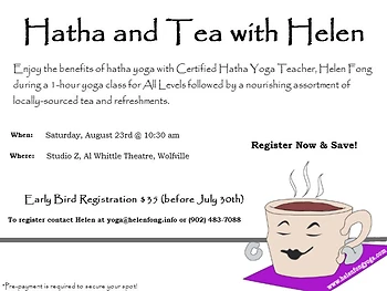 Poster for Hatha & Tea with Helen