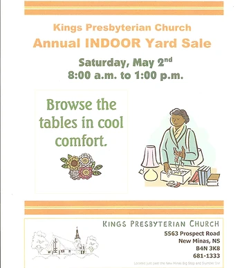 Poster for Annual Indoor Yard Sale