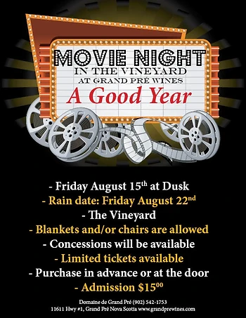 Poster for Movie Night in the Vineyard