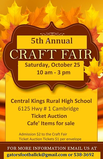 Poster for Craft Fair and Ticket Auction