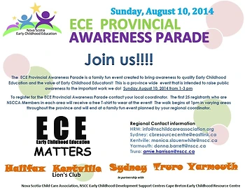 Poster for ECE Provincial Awareness Parade