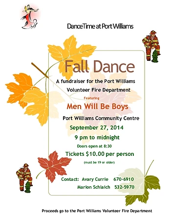 Poster for Fall Dance with Men Will Be Boys