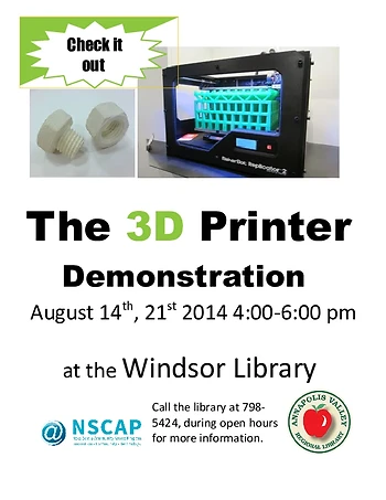 Poster for The 3D Printer Demonstration