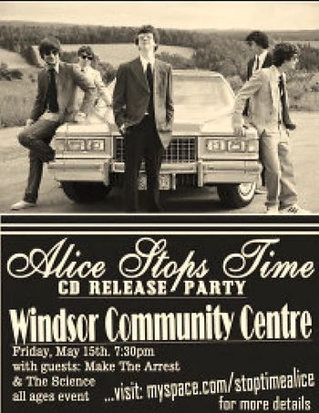 Poster for Alice Stops Time CD Release Party