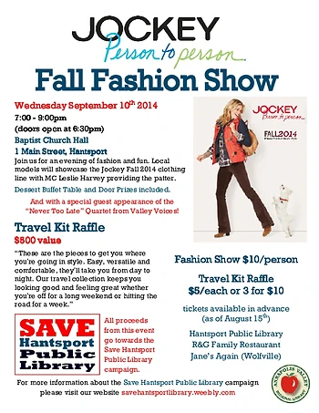 Poster for Fall Fashion Show