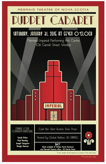 Poster for Mermaid Puppet Cabaret Fundraiser