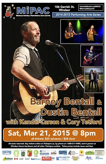 Poster for Barney Bentall & Dustin Bentall 