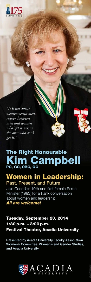 Poster for Women in Leadership. Past, Present, and Future
