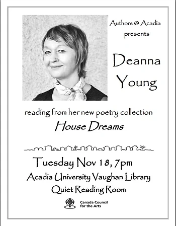 Poster for Deanna Young Poetry Readng
