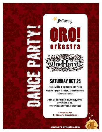 Poster for ORO! Orkestra & WineHardt Dance Party