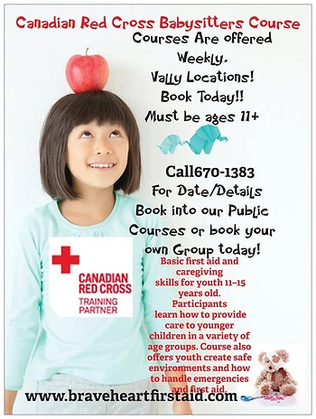 Poster for Babysitters Course