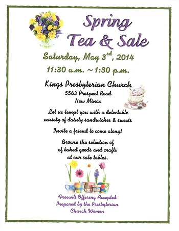 Poster for Christmas Tea and Sale