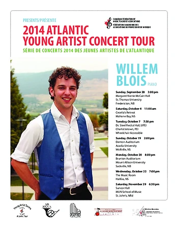 Poster for Atlantic Young Artist, Willem Blois