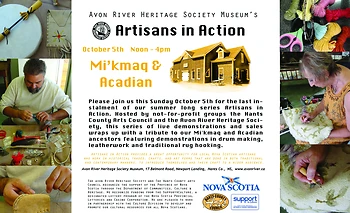 Poster for Artisans in Action, Acadian and Mi'kmaq