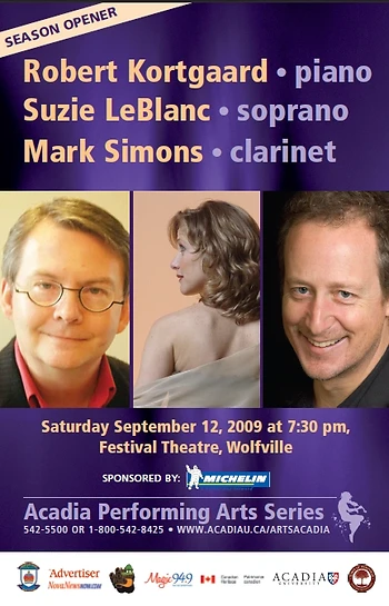 Poster for Robert Kortgaard, Suzie LeBlanc and Mark Simons
