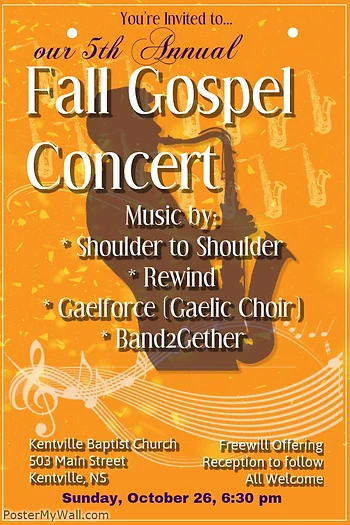 Poster for Fall Gospel Concert