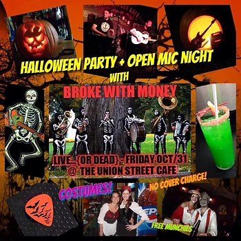Poster for Open Mic Halloween Party