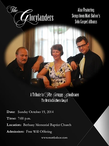 Poster for Matt Balsor and the Glorylanders
