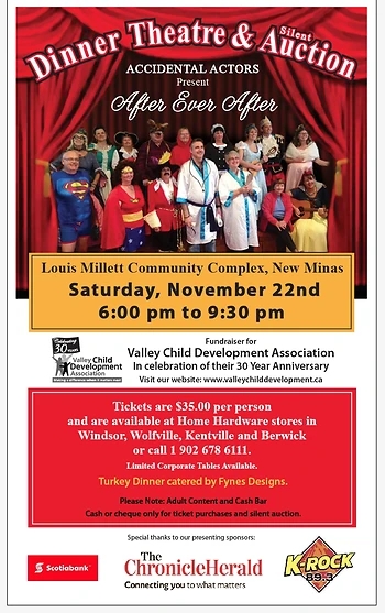 Poster for Dinner Theatre/Silent Auction